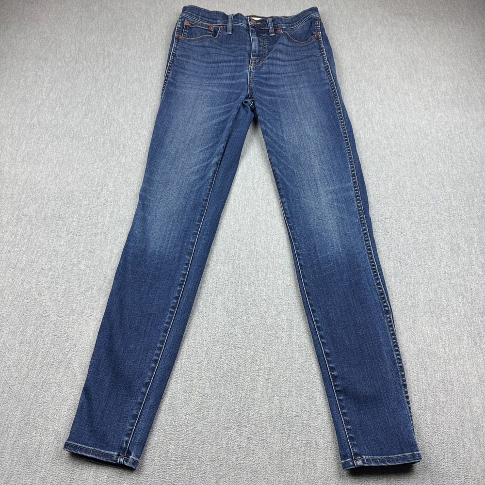 Madewell Jeans Womens 28T Denim 10" High Rise Skinny Stretch Medium Wash Classic